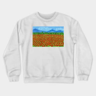 Meadow with red poppies 1 Crewneck Sweatshirt